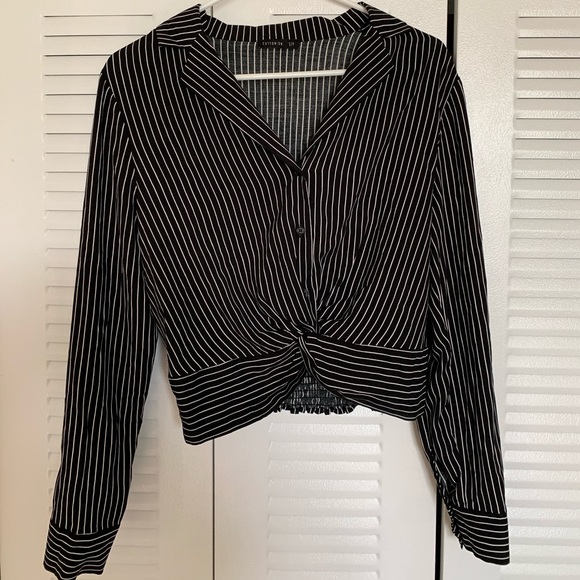 Cotton On Tops - Cotton On black & white striped shirt FIRM PRICE